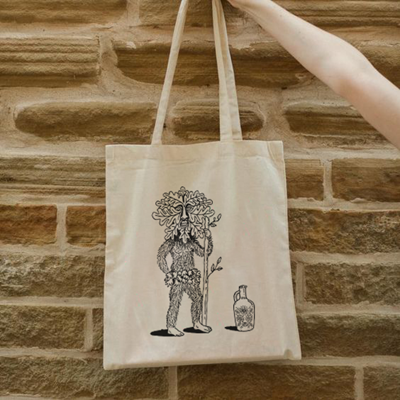 Picture of DEAL! Natural Screen Printed Tote Bags Nutshell