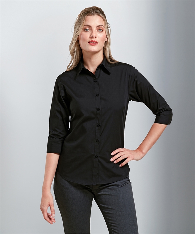 Show details for Premier Women's 3/4 Sleeve Poplin Blouse